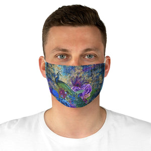 Peacock Fabric Face Mask - Lili White Creations 