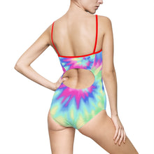 Load image into Gallery viewer, Pastel Tye Dye Women&#39;s One-piece Swimsuit - Lili White Creations 