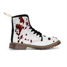 Load image into Gallery viewer, Blood Splatter Men&#39;s Canvas Boots - Lili White Creations 