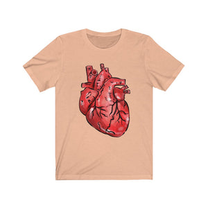 Anatomical Heart Unisex Jersey Short Sleeve Tee - Lili White Creations 