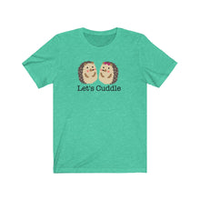 Load image into Gallery viewer, Let&#39;s Cuddle Hedgehog Pair / Couple / Friends Unisex Jersey Short Sleeve Tee - Lili White Creations 