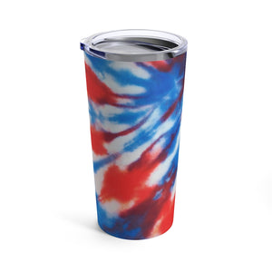 Red White & Blue Tye Dye Tumbler 20oz - Lili White Creations 