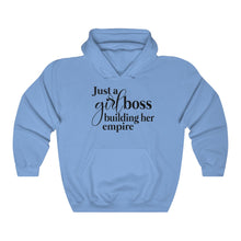 Load image into Gallery viewer, Just A Girl Boss Building Her Empire Unisex Heavy Blend Hooded Sweatshirt - Lili White Creations 