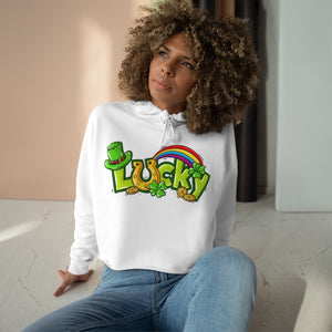 Lucky St. Patrick's Day Crop Hoodie - Lili White Creations 