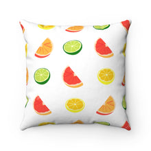 Load image into Gallery viewer, Multi Fruit Design Spun Polyester Square Pillow Case - Lili White Creations 