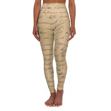 Load image into Gallery viewer, Vintage Writing High Waisted Yoga Leggings - Lili White Creations 