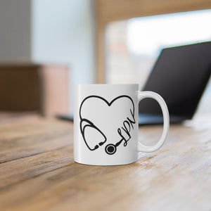 LPN Stethoscope Mug 11oz - Lili White Creations 