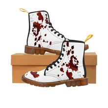 Load image into Gallery viewer, Blood Splatter Men&#39;s Canvas Boots - Lili White Creations 