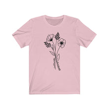 Load image into Gallery viewer, Cultivate Kindness Flowers Unisex Jersey Short Sleeve Tee - Lili White Creations 