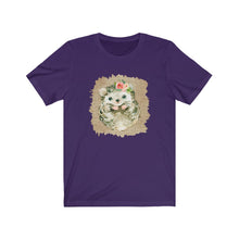 Load image into Gallery viewer, Hedgehog Flower Unisex Jersey Short Sleeve Tee - Lili White Creations 