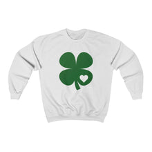 Load image into Gallery viewer, Shamrock Heart Unisex Heavy Blend™ Crewneck Sweatshirt - Lili White Creations 