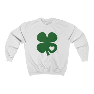 Shamrock Heart Unisex Heavy Blend™ Crewneck Sweatshirt - Lili White Creations 