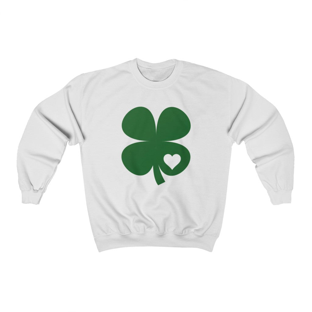 Shamrock Heart Unisex Heavy Blend™ Crewneck Sweatshirt - Lili White Creations 