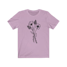 Load image into Gallery viewer, Cultivate Kindness Flowers Unisex Jersey Short Sleeve Tee - Lili White Creations 