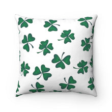 Load image into Gallery viewer, Shamrock Spun Polyester Square Pillow Case - Lili White Creations 