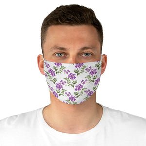 Purple Floral Fabric Face Mask - Lili White Creations 