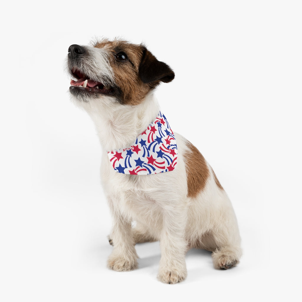 Fourth of July Stars Pet Bandana Collar - Lili White Creations 