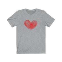 Load image into Gallery viewer, Fingerprint Heart Unisex Jersey Short Sleeve Tee - Lili White Creations 