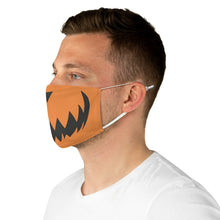 Load image into Gallery viewer, Jack O Lantern Pumpkin Fabric Face Mask