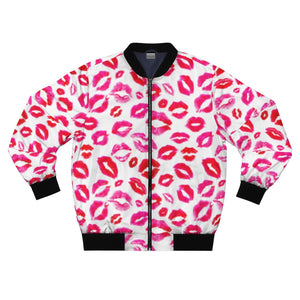 Lips AOP Bomber Jacket - Lili White Creations 