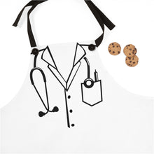 Load image into Gallery viewer, Medical Coat/ Lab Coat with Stethoscope Apron - Lili White Creations 