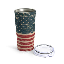 Load image into Gallery viewer, Distressed American Flag Tumbler 20oz - Lili White Creations 