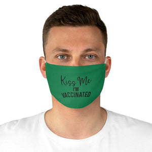 Kiss Me I'm Vaccinated Fabric Face Mask - Lili White Creations 