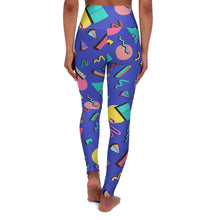 Load image into Gallery viewer, Purple 90s Print High Waisted Yoga Leggings - Lili White Creations 