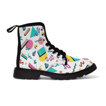 Load image into Gallery viewer, 90s Print Men&#39;s Canvas Boots - Lili White Creations 