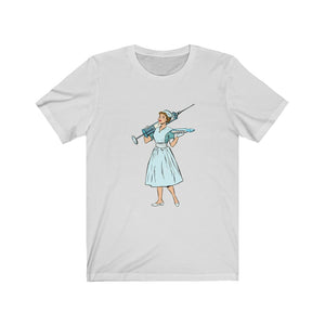 Nurse With Syringe Unisex Jersey Short Sleeve Tee - Lili White Creations 