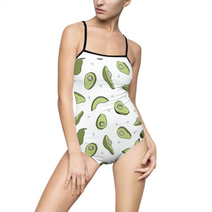 Avocado Print Women's One-piece Swimsuit - Lili White Creations 