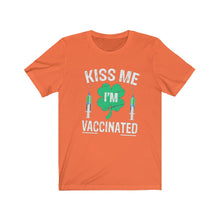 Load image into Gallery viewer, Kiss Me I&#39;m Vaccinated Shamrock Unisex Jersey Short Sleeve Tee - Lili White Creations 