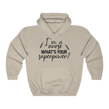 Load image into Gallery viewer, I&#39;m a Nurse. Whats Your Superpower? Unisex Heavy Blend Hooded Sweatshirt - Lili White Creations 