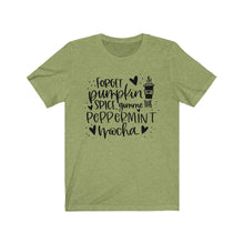 Load image into Gallery viewer, Forget Pumpkin Spice Gimme the Peppermint Mocha Unisex Jersey Short Sleeve Tee