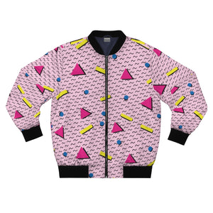 90s Pink Design  AOP Bomber Jacket - Lili White Creations 