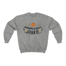 Load image into Gallery viewer, Pumpkin Spice Junkie Unisex Heavy Blend Crewneck Sweatshirt