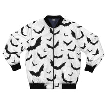 Load image into Gallery viewer, White Bats Unisex AOP Bomber Jacket - Lili White Creations 