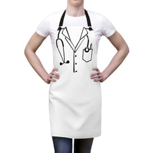 Load image into Gallery viewer, Medical Coat/ Lab Coat with Stethoscope Apron - Lili White Creations 