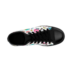 90s Print Men's Sneakers - Lili White Creations 