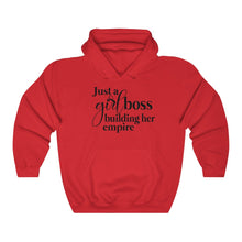 Load image into Gallery viewer, Just A Girl Boss Building Her Empire Unisex Heavy Blend Hooded Sweatshirt - Lili White Creations 