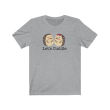 Load image into Gallery viewer, Let&#39;s Cuddle Hedgehog Pair / Couple / Friends Unisex Jersey Short Sleeve Tee - Lili White Creations 