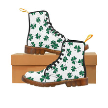 Load image into Gallery viewer, Shamrock Print Women&#39;s Canvas Boots - Lili White Creations 