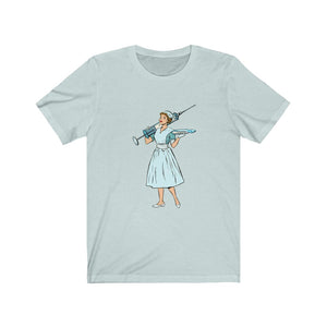 Nurse With Syringe Unisex Jersey Short Sleeve Tee - Lili White Creations 