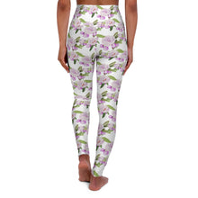 Load image into Gallery viewer, Purple Floral High Waisted Yoga Leggings - Lili White Creations 