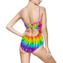 Load image into Gallery viewer, Tye Dye Women&#39;s One-piece Swimsuit - Lili White Creations 