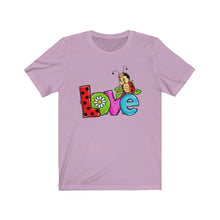 Load image into Gallery viewer, Love Ladybug Valentine&#39;s Day Unisex Jersey Short Sleeve Tee - Lili White Creations 