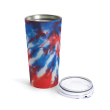 Load image into Gallery viewer, Red White &amp; Blue Tye Dye Tumbler 20oz - Lili White Creations 