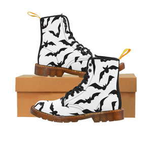 Black Bats Women's Canvas Boots - Lili White Creations 