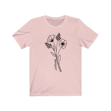 Load image into Gallery viewer, Cultivate Kindness Flowers Unisex Jersey Short Sleeve Tee - Lili White Creations 