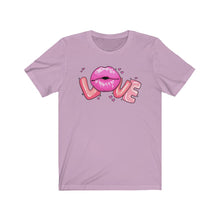 Load image into Gallery viewer, Love Lips Valentine&#39;s Day Unisex Jersey Short Sleeve Tee - Lili White Creations 